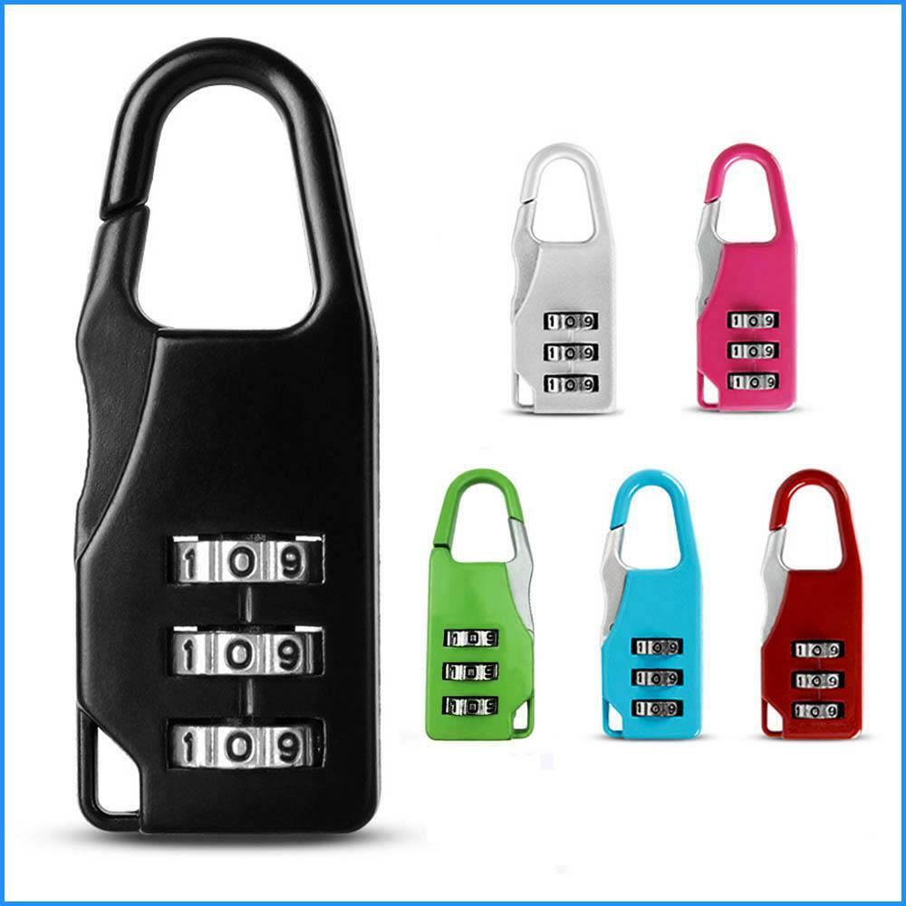 3 Digits Combination Padlock Code Number Password  Luggage Safety Travel Lock