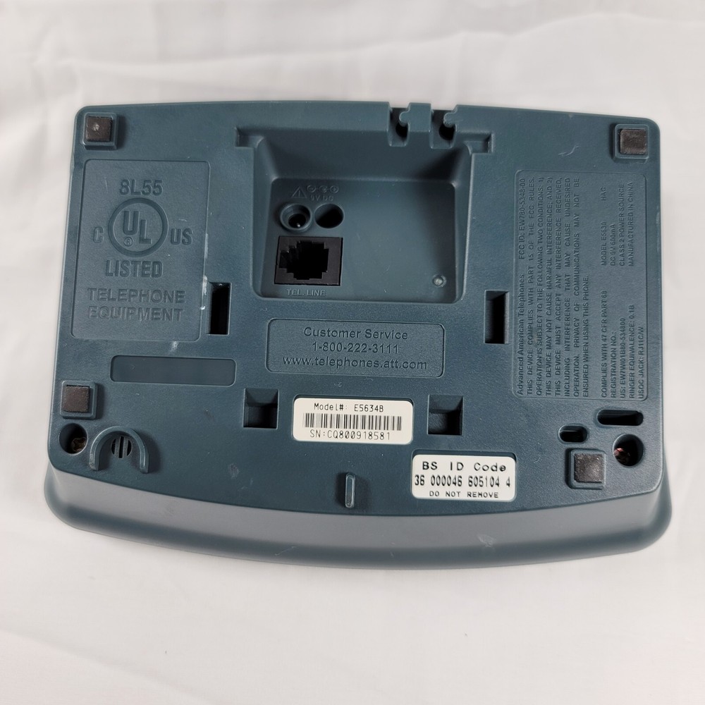 AT&T 5.8 ghz Cordless Phone Handset Base for e5600 e5630 e5633 e5634b e560-1