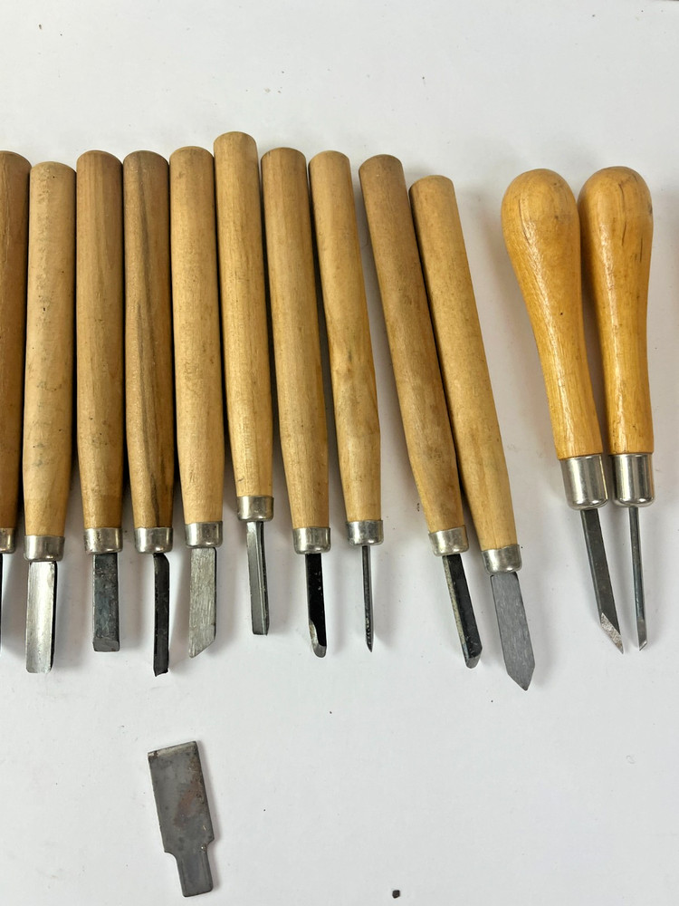 20 Wood Carving Hand Chisel Tool Set Professional Woodworking Gouges Buck Bros