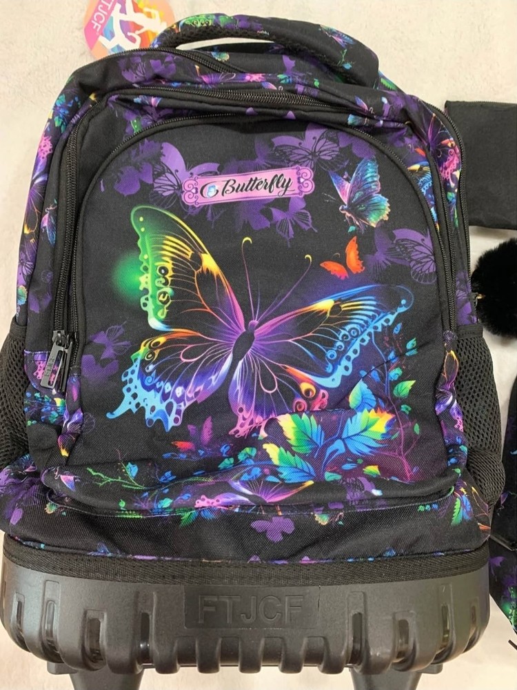 3Pcs Rolling Backpack for Girls