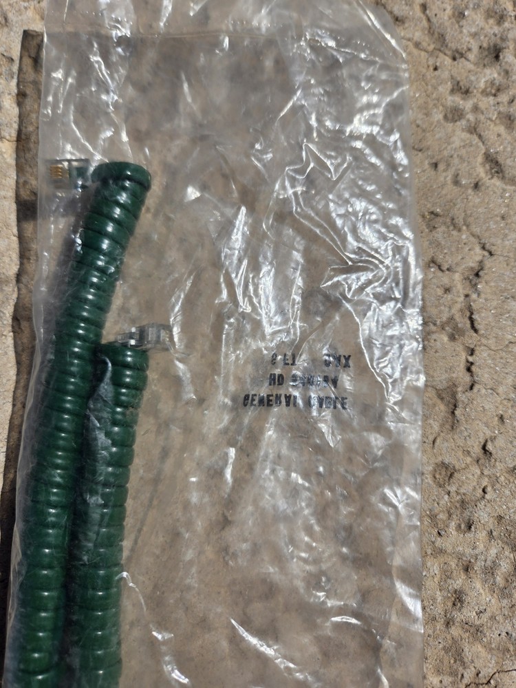 Dark Green Modular Telephone Handset Cord