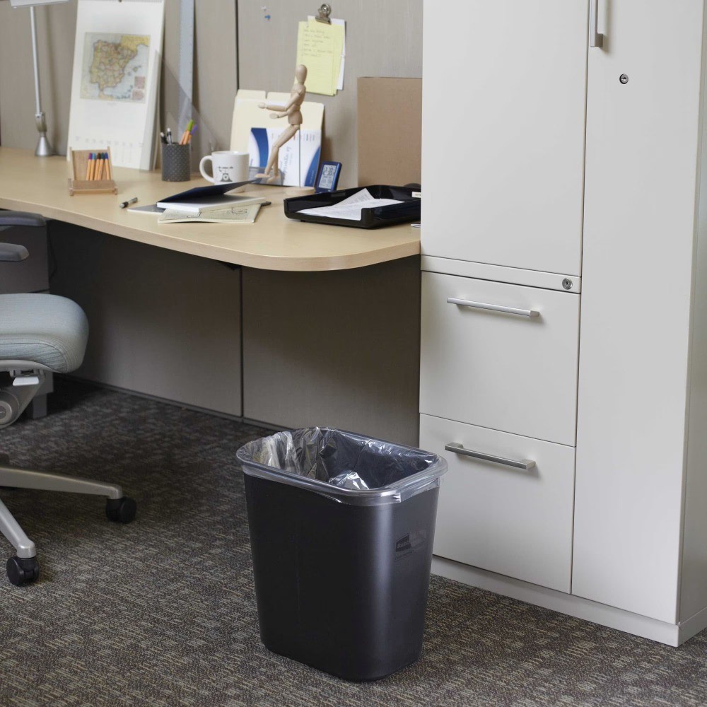 28Quart Black Wastebasket