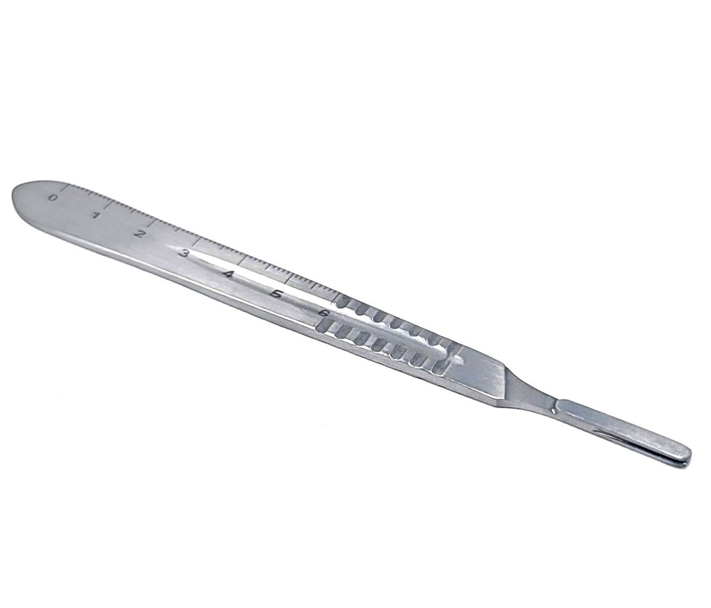 Stainless Steel Autopsy Post Mortem Dissection Blade Ribbed Handle No 8 w/Scale