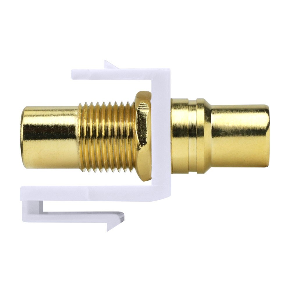 Construct Pro RCA to RCA Keystone Jack Insert (8 Color Bands, White)