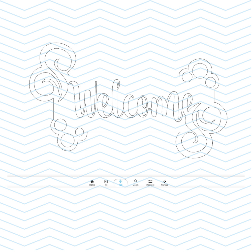 Welcome Home Insert DXF Plasma Laser Waterjet Router Plotter Cut Vector CNC