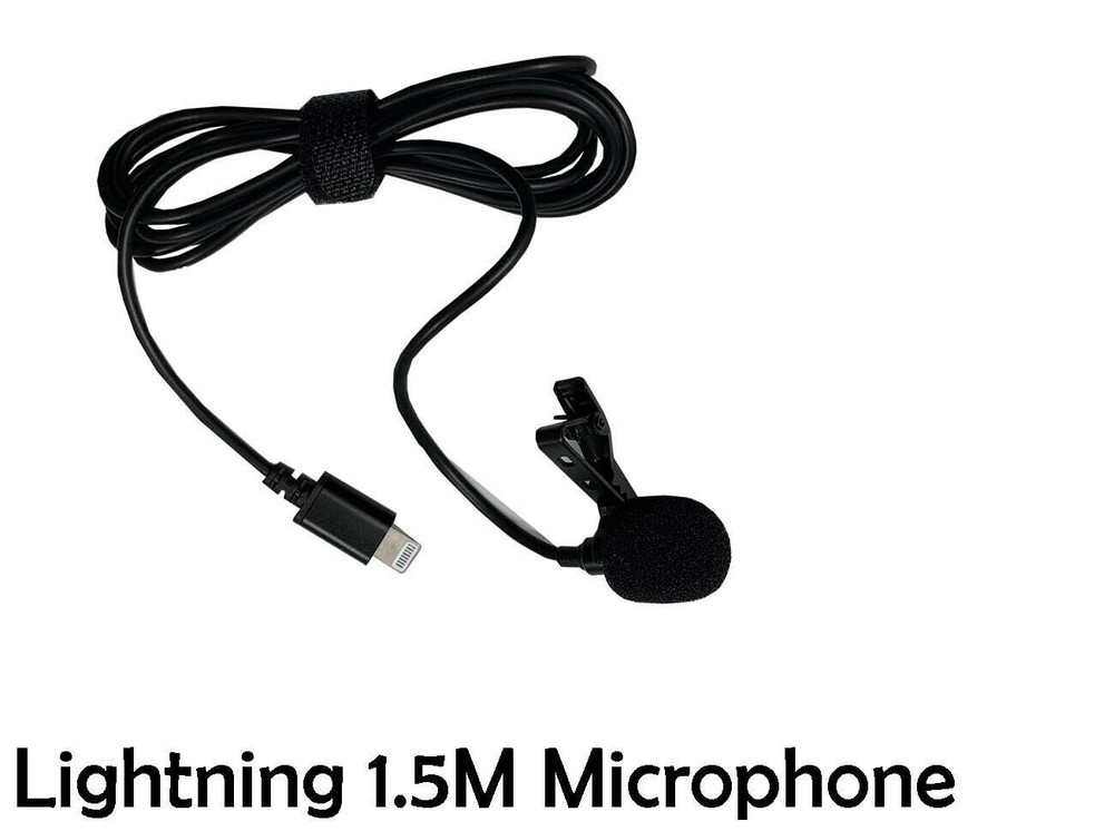1.5M For Lightning Clip Type Lapel Microphone Record Personal Live Cable