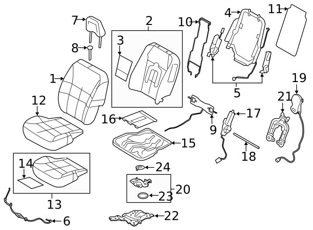 Genuine Ford Headrest BT4Z-78611A08-BA