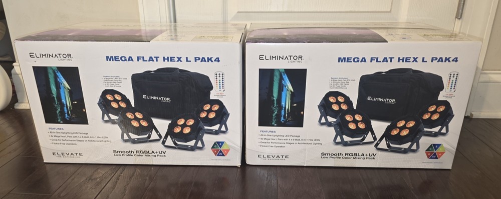 Eliminator Lighting Mega Flat Hex L PAK-4