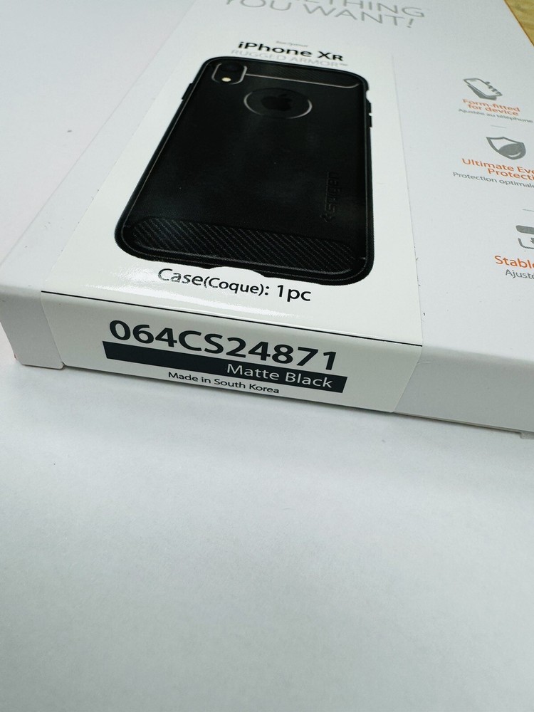 Spigen iPhone XR Case Spigen [ Rugged Armor ] Matte Black Cover