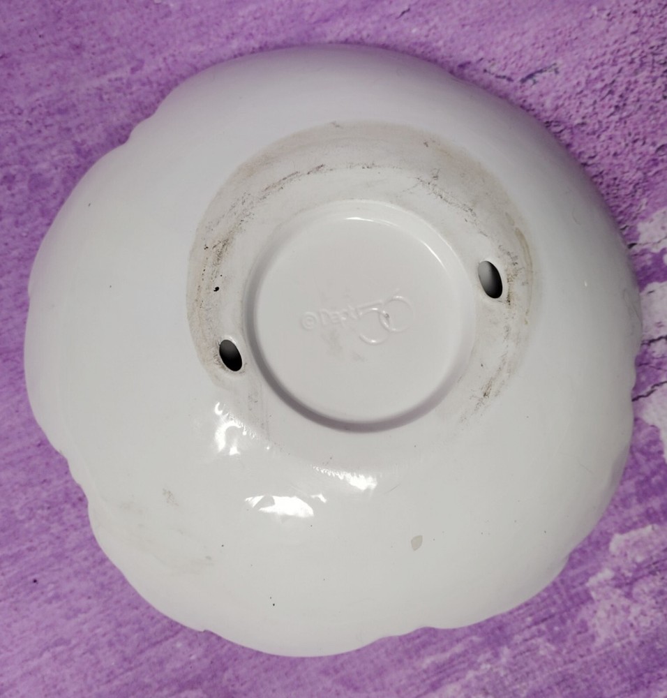 Bunny Rabbits Plate Dept 56 Easter Decor Shallow Dish White Ceramic 7.5 inch