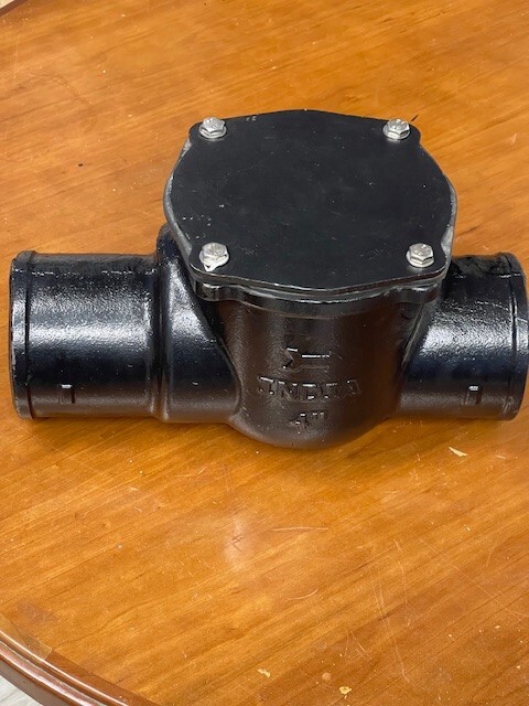 4" No hub backwater valve (cast iron)