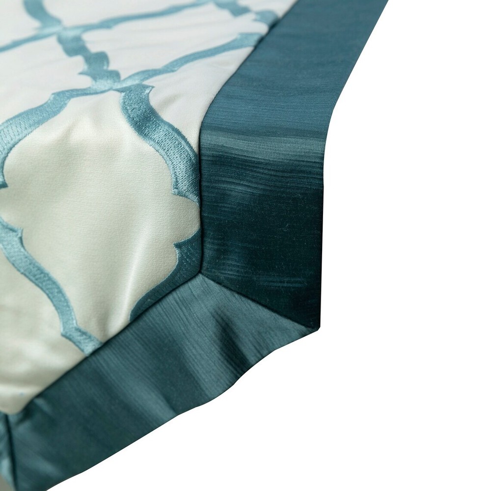 Decorative Table Runner Blue Satin Wedding Décor Elegant Table Décor - Adonia