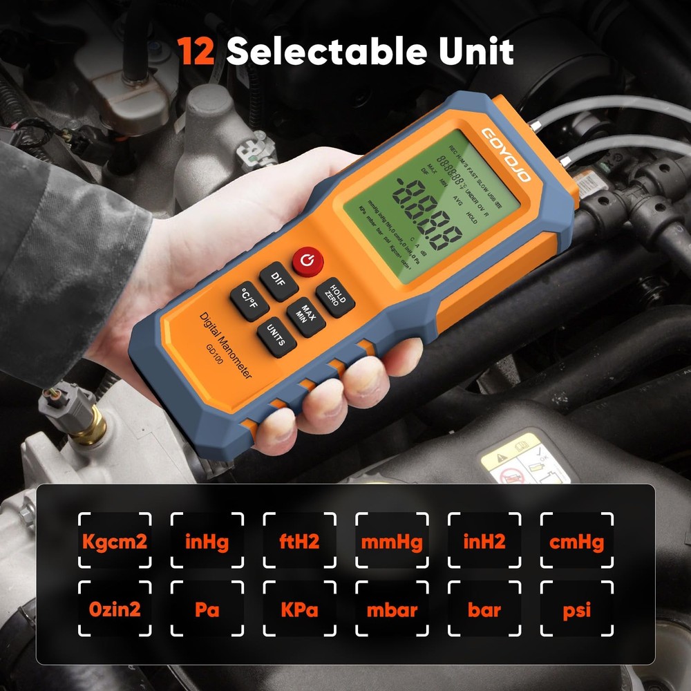 Digital Manometer HVAC Pressure Meter