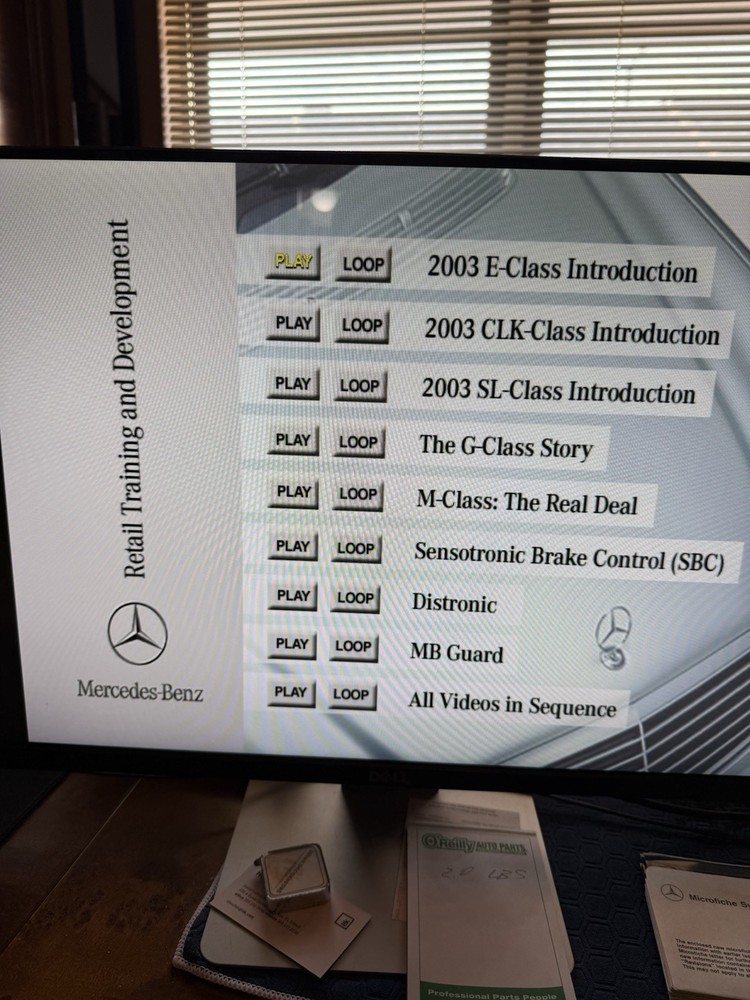 2003 Mercedes CD/DVD Combo Training Info Discs