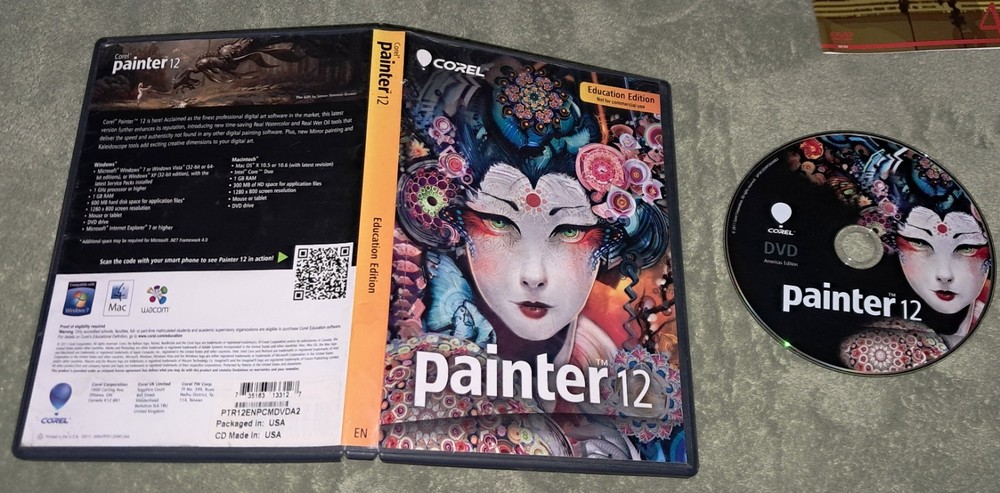 Corel Painter 12 PC/Computer Software Education Edition Windows Win/MAC 2011