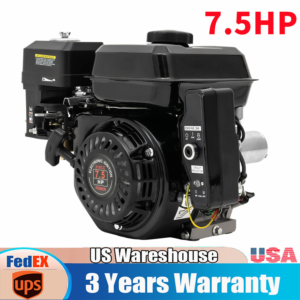 Gas Engine 212CC 4 Stroke Electric Start Horizontal Engine Gasoline Engine Motor