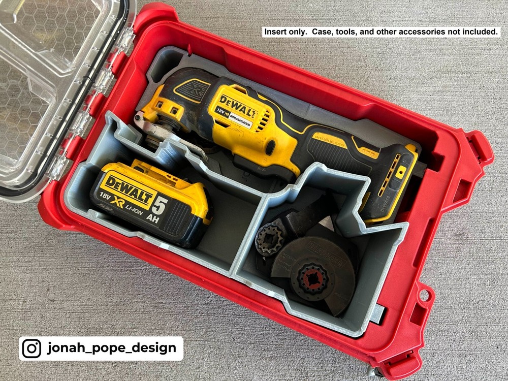 Milwaukee Packout Insert for Dewalt Multi-Tool | Jonah Pope Design (Insert Only)