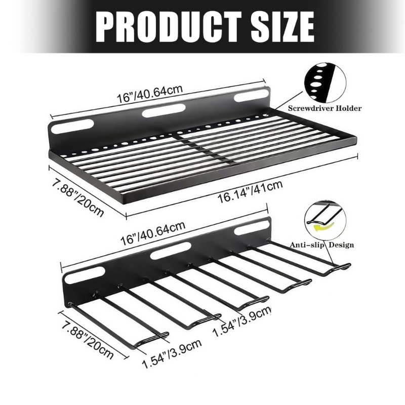 Drill Screwdriver Storage Rack Heavy Duty Pegboard Wall Storage Tool Enduring