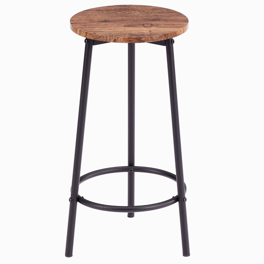 3 Piece Bar Table +2 Stools Set Round Wine Rack Table Outdoor Dining Kitchen Pub