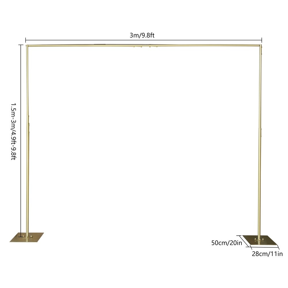 Professional Backdrop Stand Pipe 3M Heavy Duty Background Support Curtain Frame