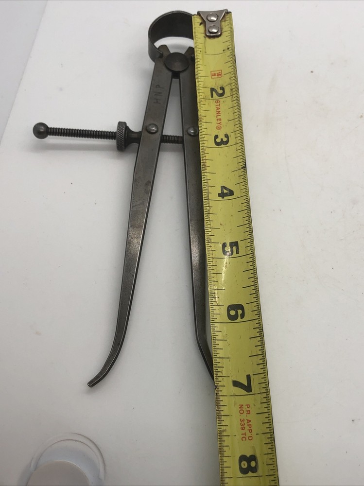 Vintage Union Tool Co. 6 1/2” Inside Spring Caliper Flat Leg Style