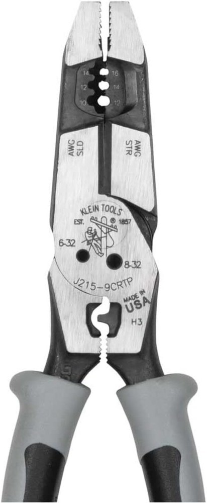 Efficient 9-Inch Pliers: High Leverage Cutting, Crimping & Wire Stripping Tool