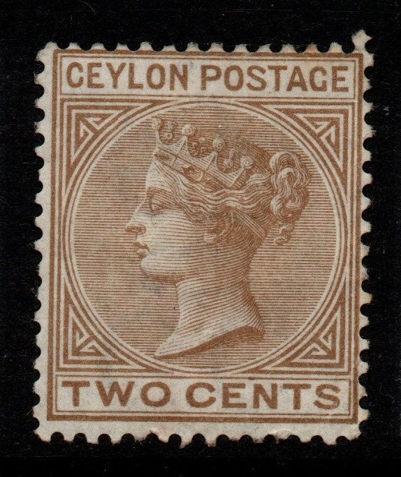 CEYLON SG121 1872 2c PALE BROWN MTD MINT