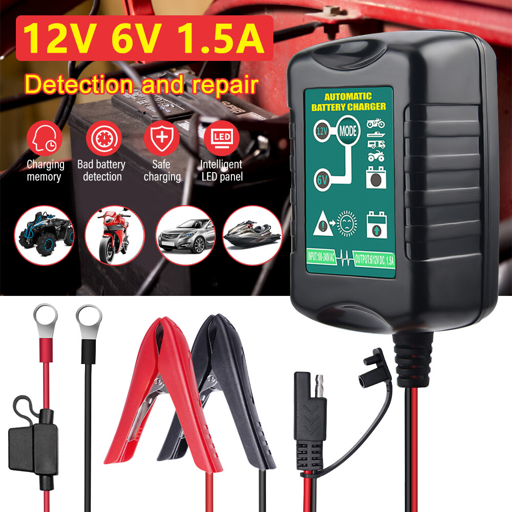 4Pack 6V 12V Automatic Battery Charger Maintainer Trickle Float Motorcycle Car