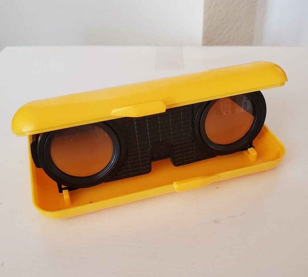 Binoculars By Le World 3x25mm Plastic Folding Compact Yellow