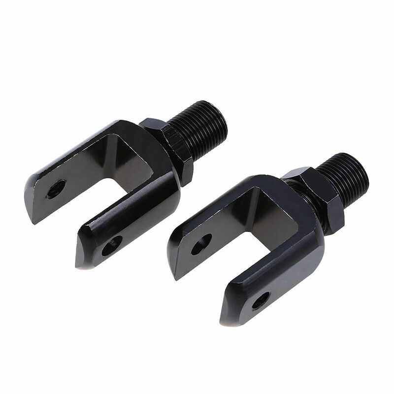 2pcs Universal Motorcycle Shock Absorber Adapter Fork Adapter Black Aluminum