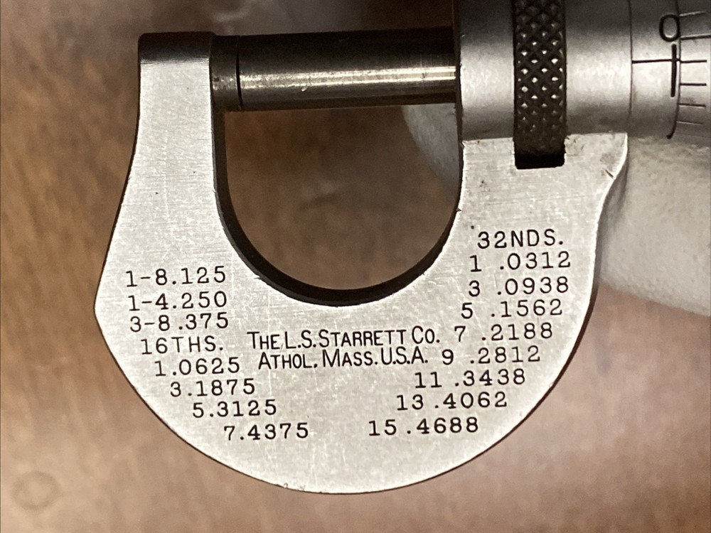 L.S. Starrett 232 Outside Micrometer