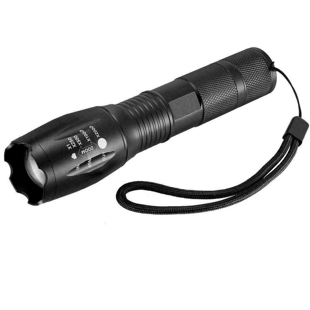 Genuine LED Tactical Flashlight Military Grade Torch 18650 Light