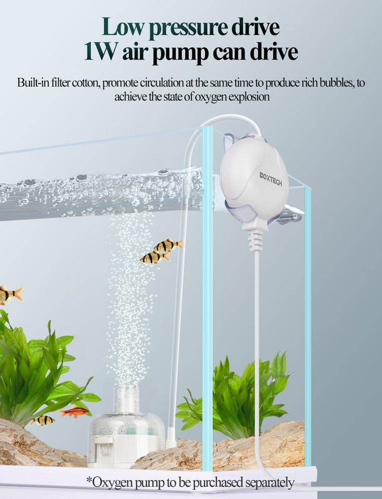 Mini Aquarium Sponge Filter, Small Fish Tank Filter Submersible Fish Filter B...