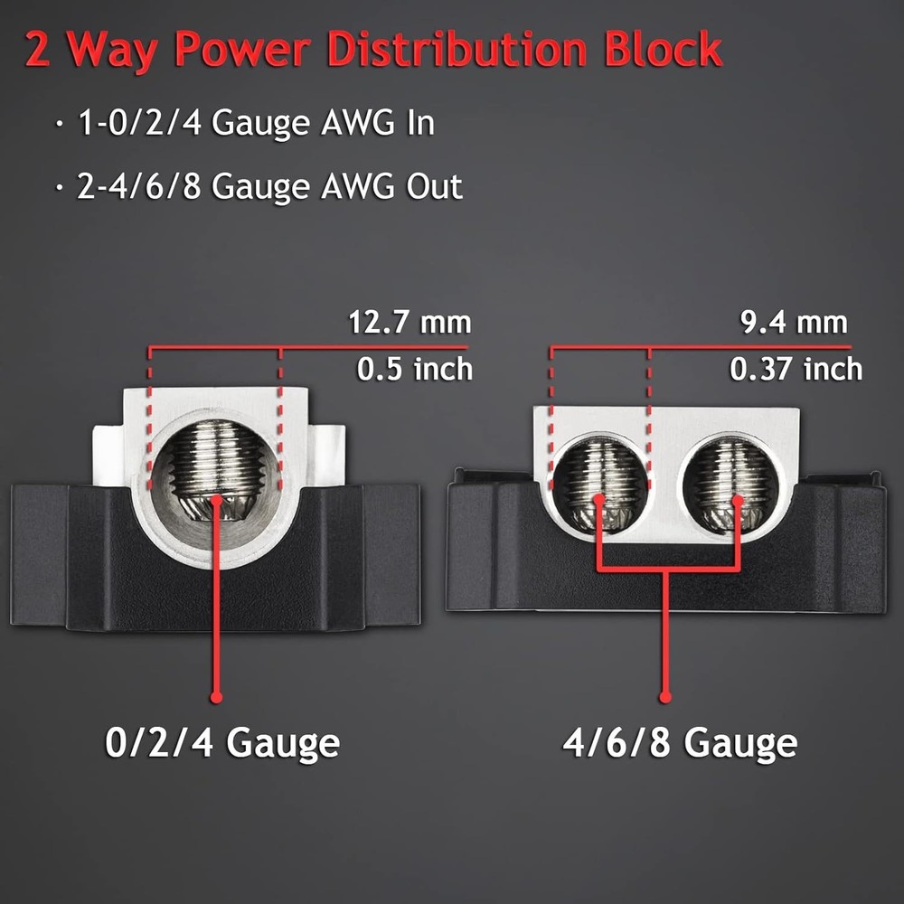 Power Distribution Block for Car Audio Amp