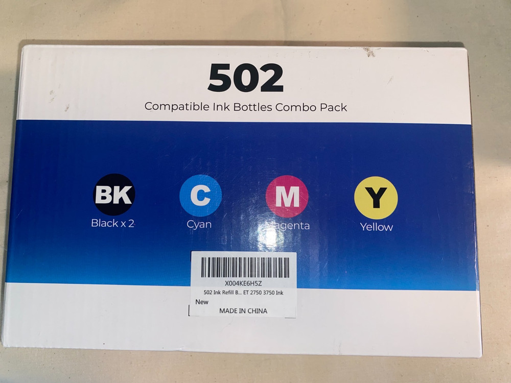 Epson 502 Compatible INK BOTTLE COMBO Kit NEW