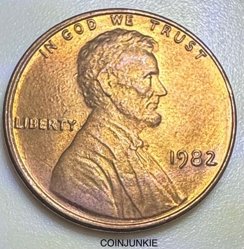 1982 Large Date Lincoln Cent-STRIKE THROUGH ON REVERSE-ERROR! 🔥 MS CONDITION