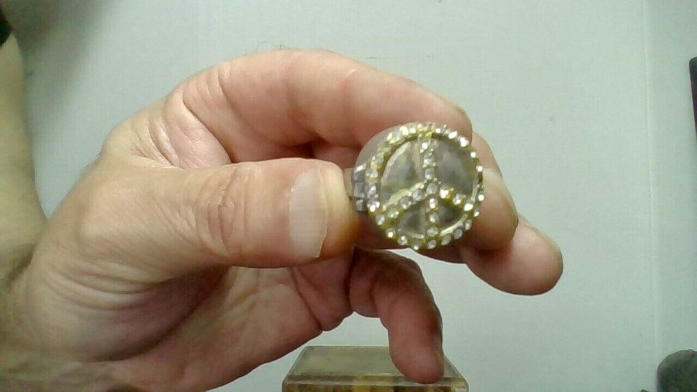 VINTAGE 1960'S PEACE MOVEMENT COMPARTMENT RING