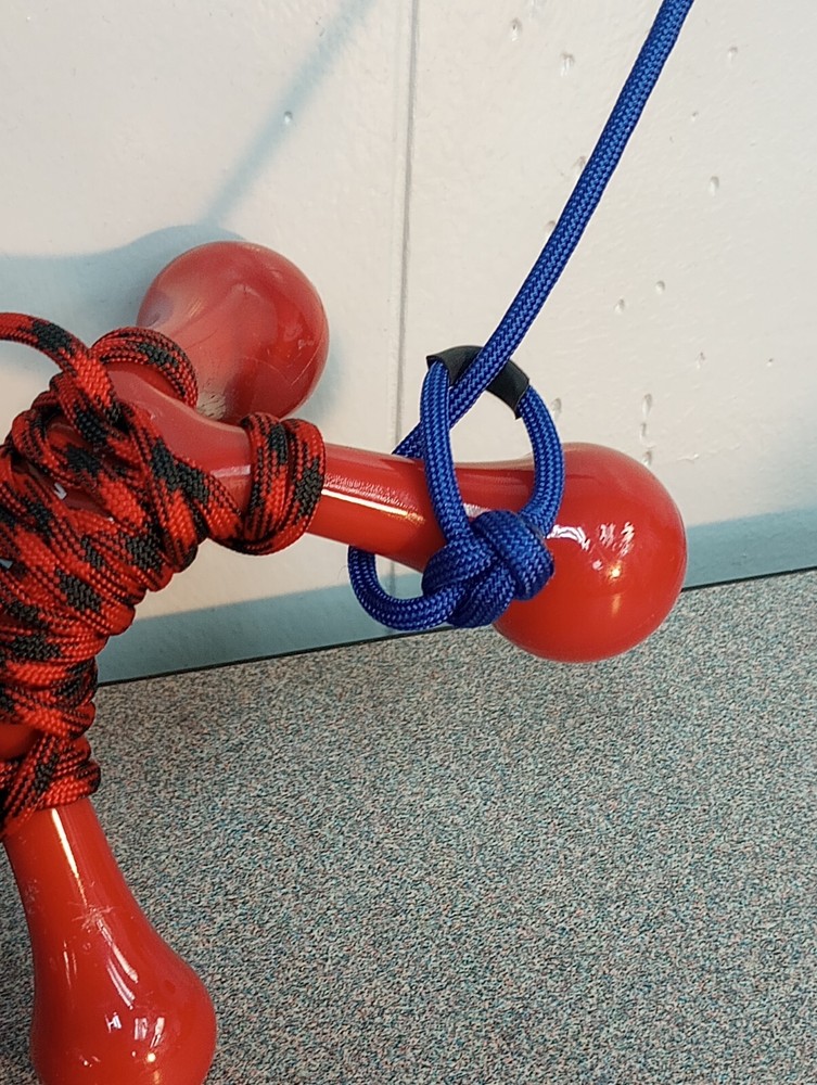 FIERY RED Micro Brahma Bull ROPING DUMMY - Pro Paracord Training Set