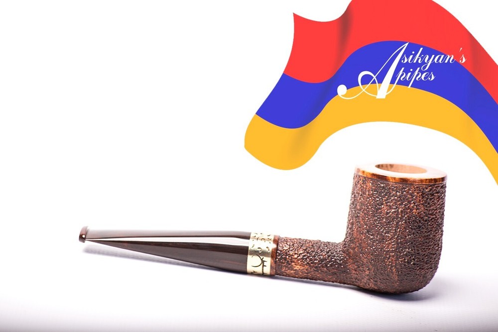 Asikyan Pipe #370/23 Billiard Rusticated Hand Made