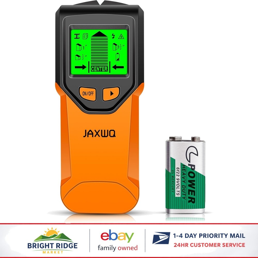 Battery Powered Wall Stud Finder with High Sensitivity and Backlit Display