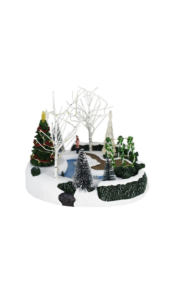 St. Nicholas Square® Holiday Musical LED Botanical Lightscape Table Décor