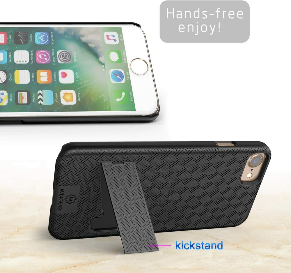 iPhone 8, iPhone 7 Holster, WixGear Shell Holster Combo Case for Apple iPhone 7