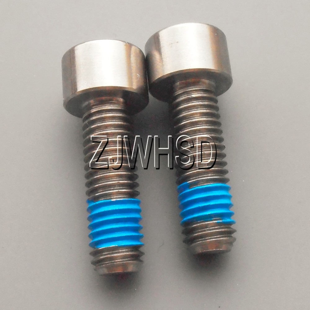 2pcs M8 x 25 Ti Titanium Screw Bolt Allen hex Socket Cap head with ThreadLocker
