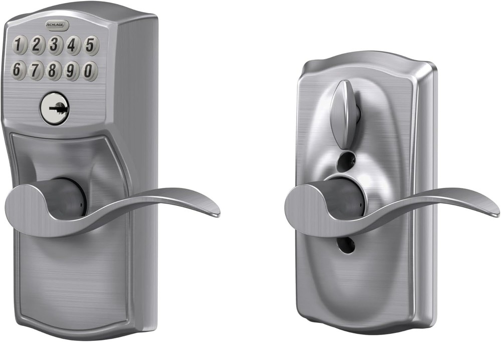 Electronic Keypad Lock, Touch Control, Satin Chrome