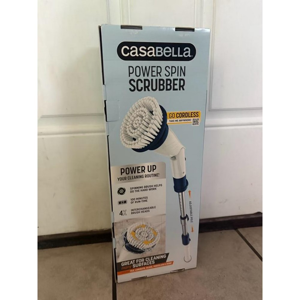 Casabella Power Spin Scrubber Electric Cleaning Brush Adjustable Multi-Purpose
