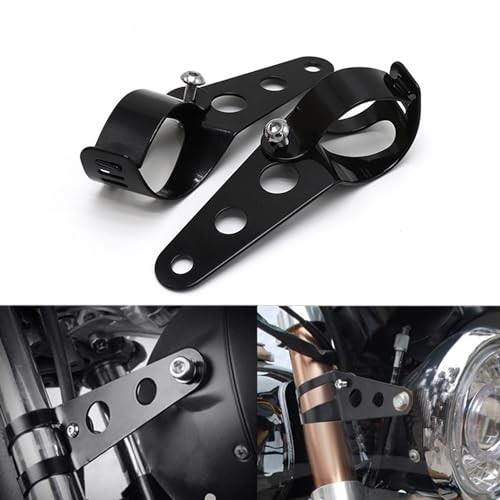 Motorcycle Headlight Bracket,Universal Headlight Ear Brackets, 2pcs Adjustable