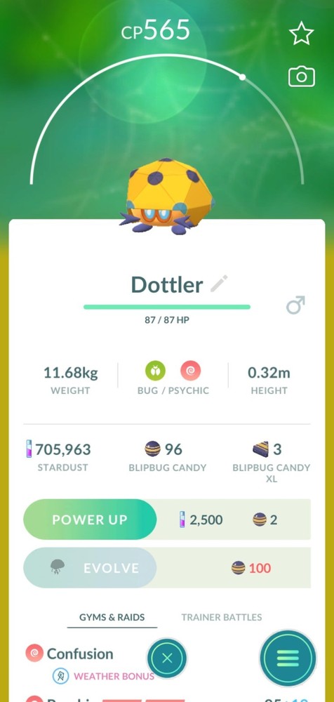 Pokémon Dottler (Blipbug Evolution)  Go TD