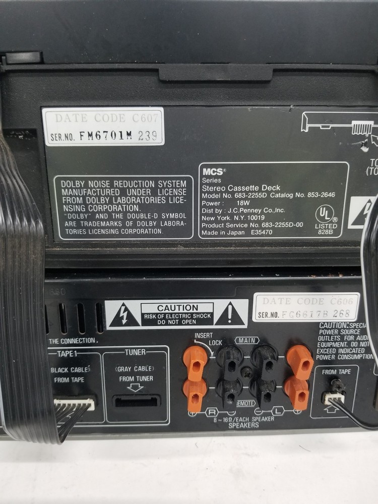 MCS 5000 Series Stereo Cassette Deck And 2255 Stereo Amplifier