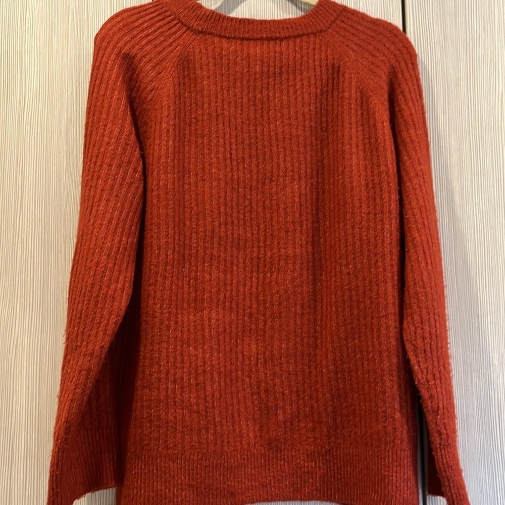 Stitch Fix Vero Moda | Leroya Crew Neck Pullover Sweater | Burnt Orange | Medium