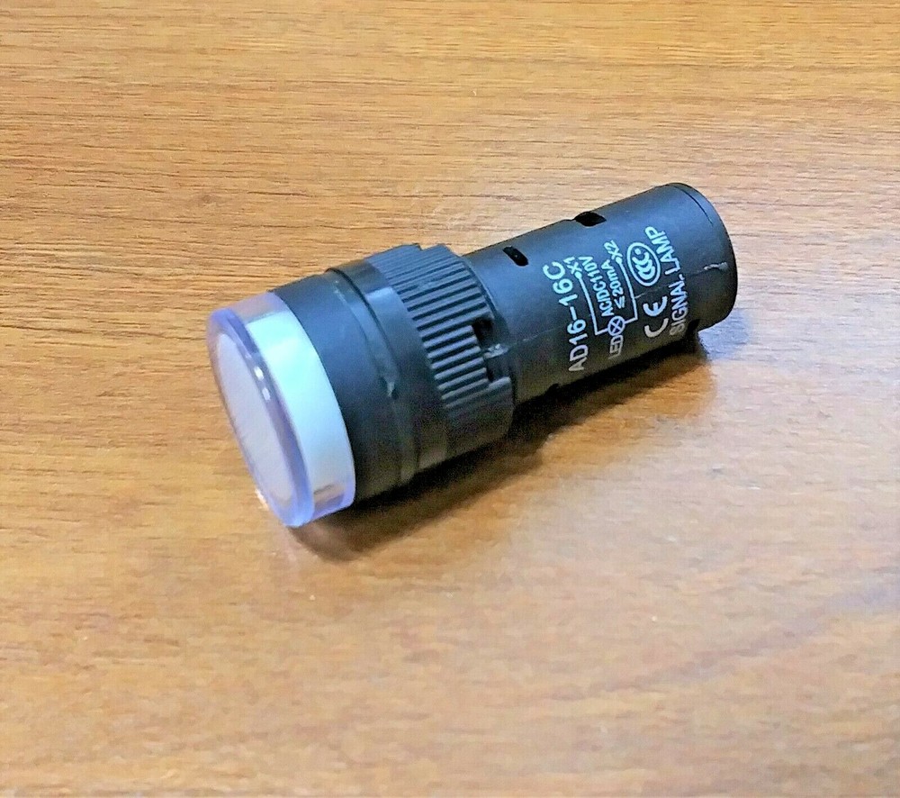 BBT 110/120 volt Industrial Grade White LED 3/4" Waterproof Indicator Light